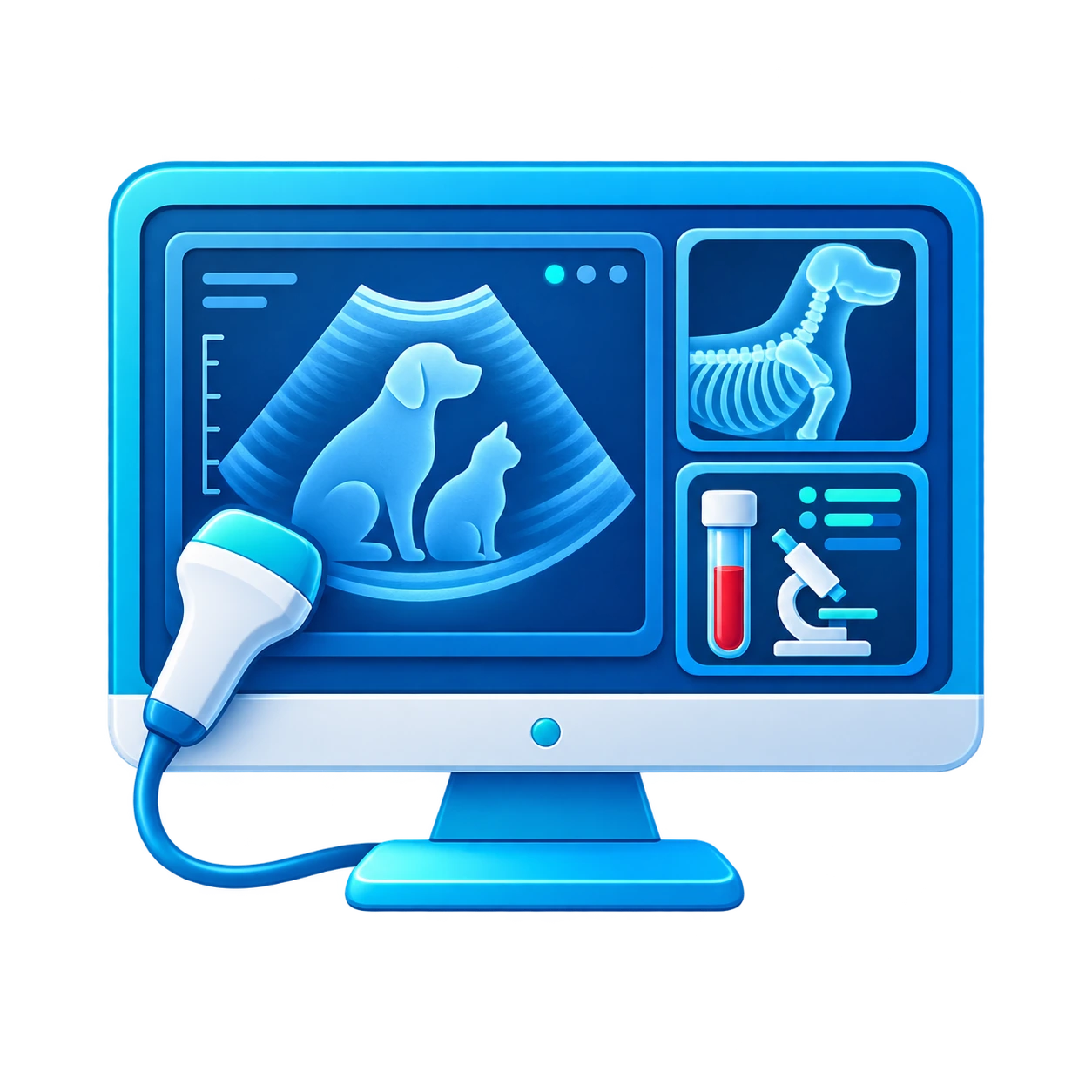 Icono de apoyo diagnóstico veterinario