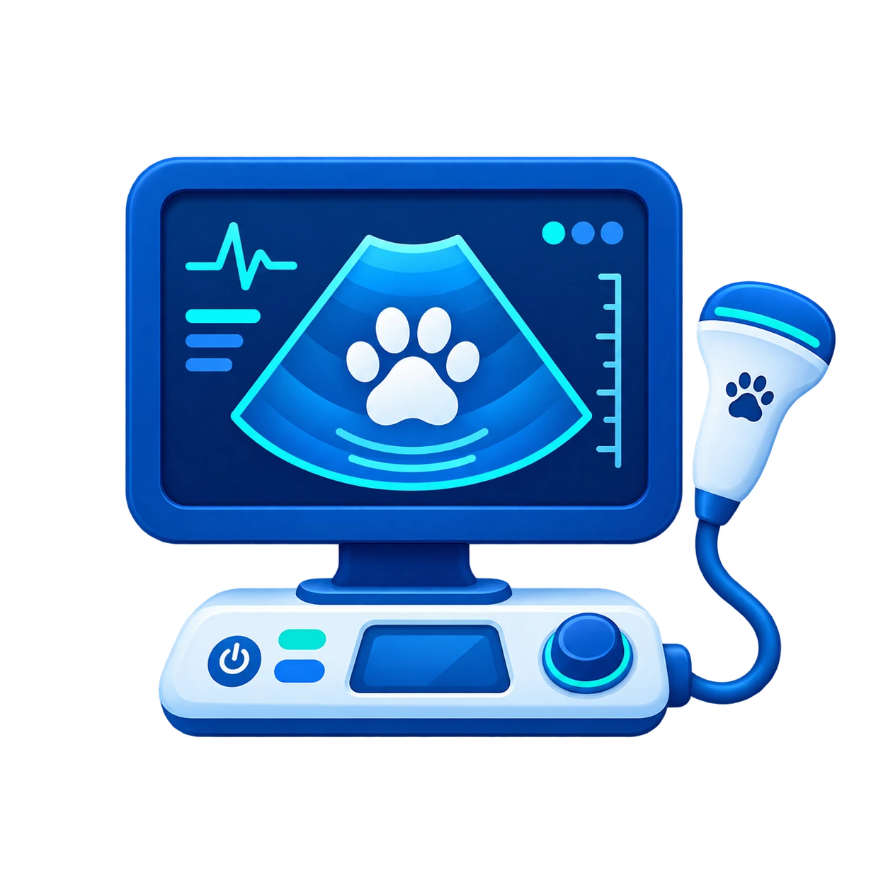 Icono de apoyo diagnóstico veterinario