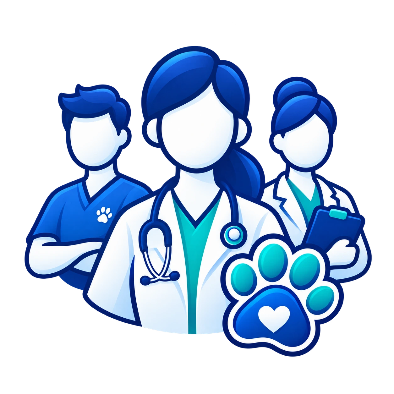 Icono de profesionales veterinarios comprometidos